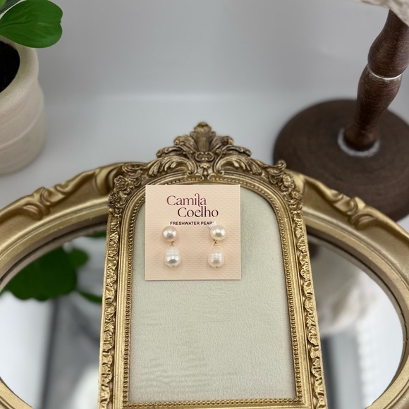 Camila Coelho Freshwater Pearl Drop Earrings - Picture 5 of 6